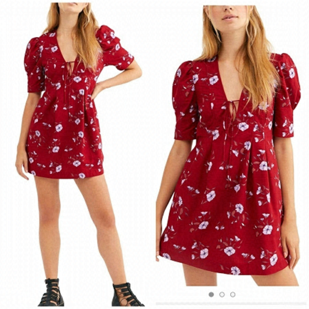 NWT Free People Adelle Floral Printed Tunic Dress - Picture 1 of 10